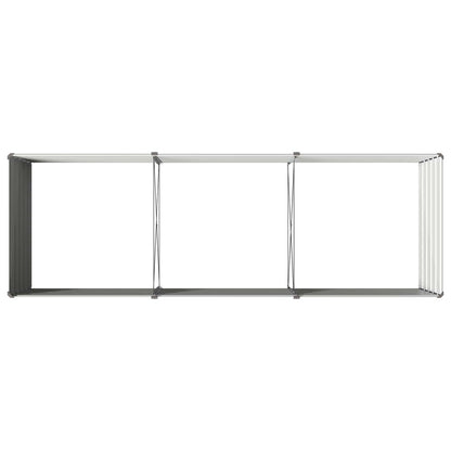 Raised Garden Bed Grey 240 x 80 x 55 cm cold-rolled steel