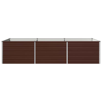 Raised Garden Bed Brown 240 x 80 x 55 cm cold-rolled steel