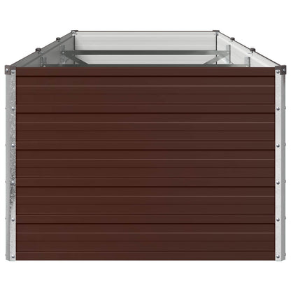 Raised Garden Bed Brown 240 x 80 x 55 cm cold-rolled steel