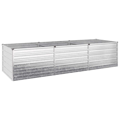 Raised Garden Bed Silver 240 x 80 x 55 cm galvanized
