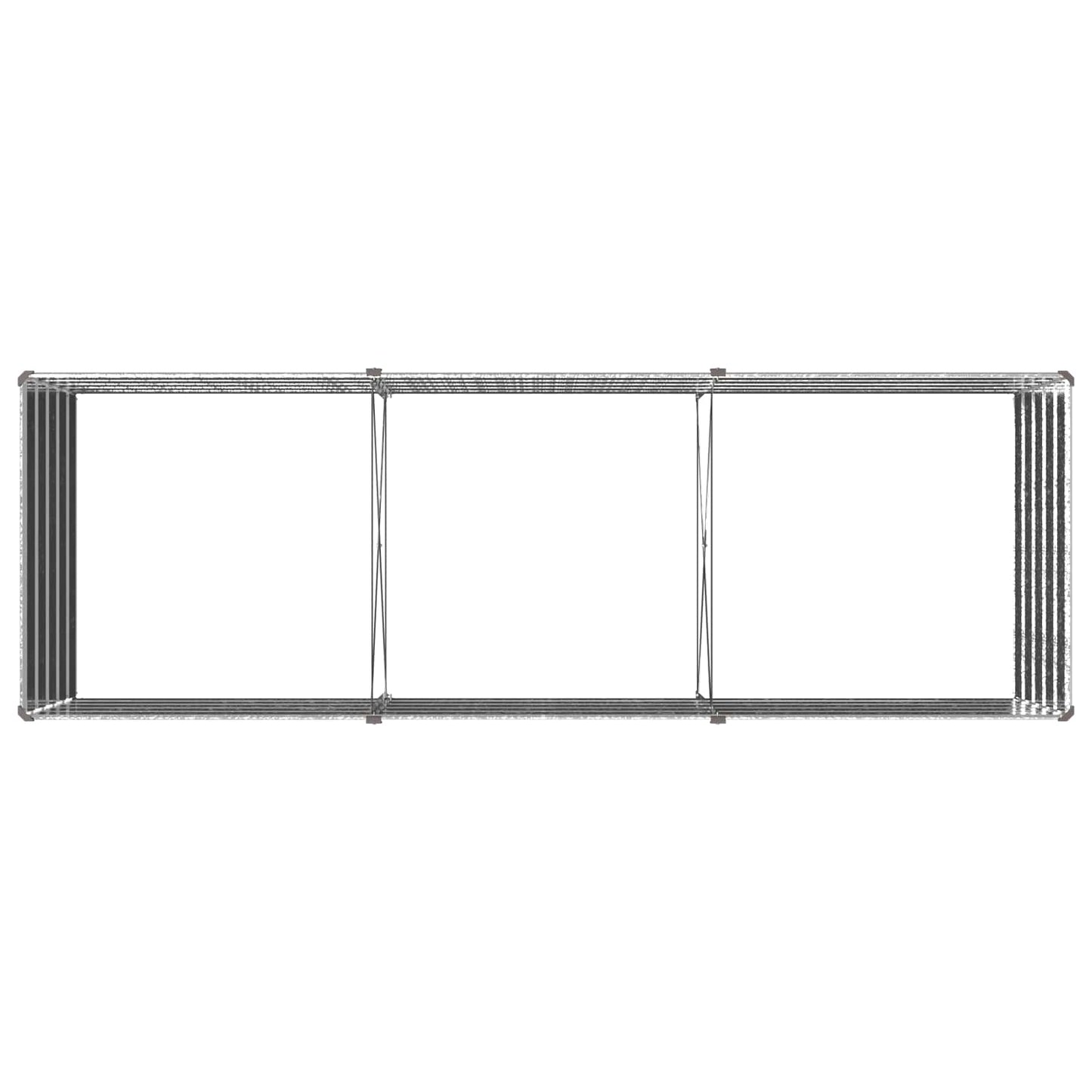 Raised Garden Bed Silver 240 x 80 x 55 cm galvanized