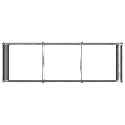 Raised Garden Bed Silver 240 x 80 x 55 cm galvanized