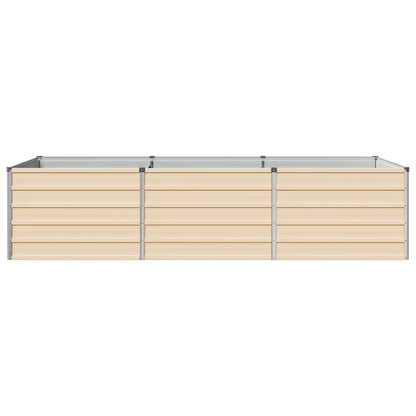 Raised Garden Bed Ivory 240 x 80 x 55 cm cold-rolled steel