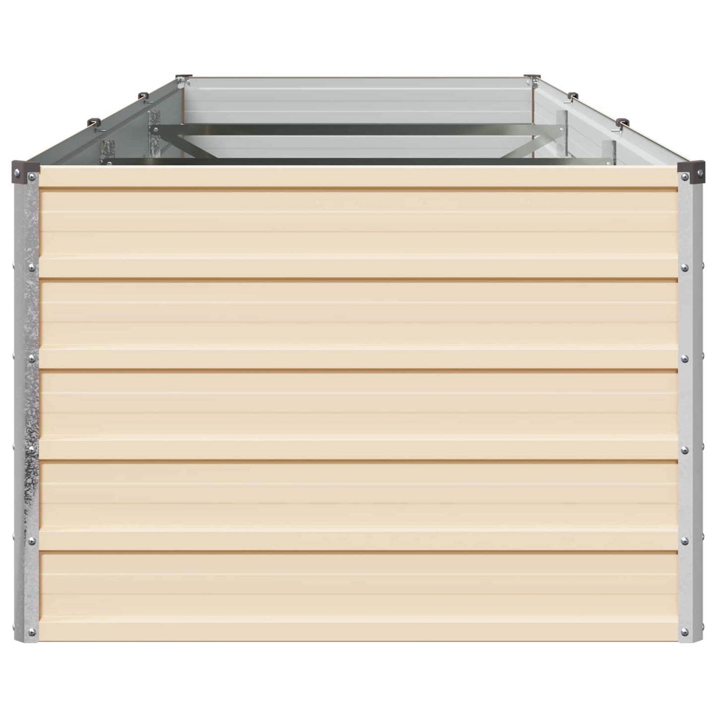 Raised Garden Bed Ivory 240 x 80 x 55 cm cold-rolled steel