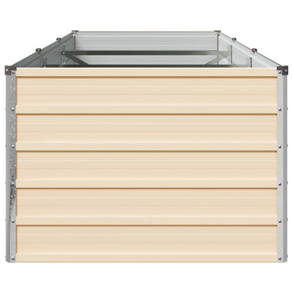 Raised Garden Bed Ivory 240 x 80 x 55 cm cold-rolled steel