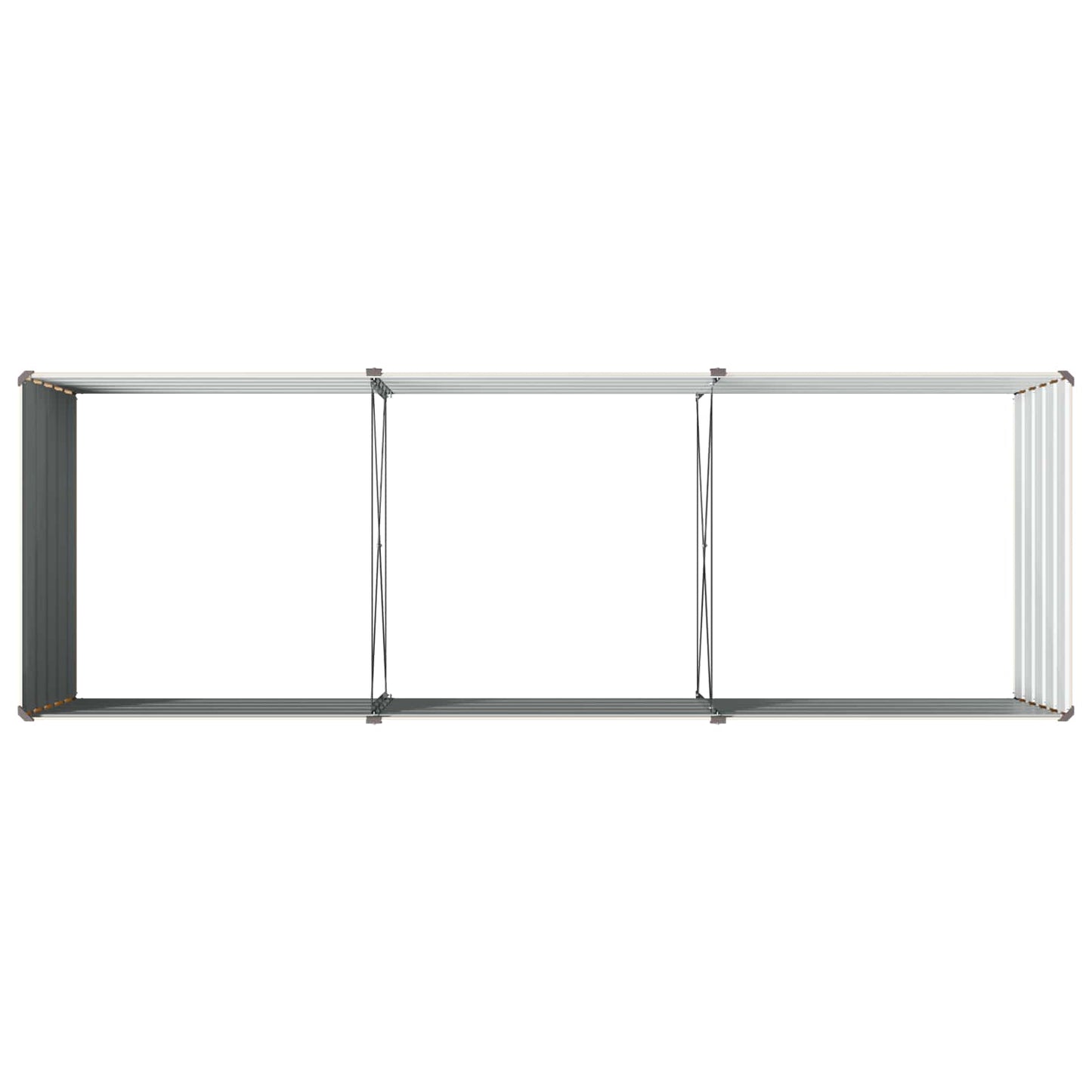 Raised Garden Bed Ivory 240 x 80 x 55 cm cold-rolled steel