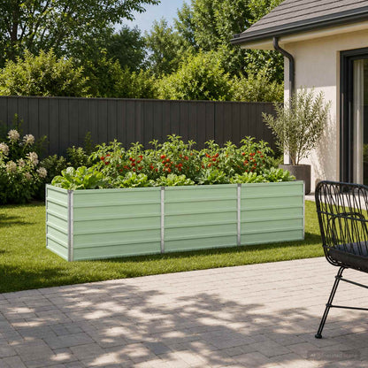 Raised Garden Bed Pastel Green 240 x 80 x 55 cm