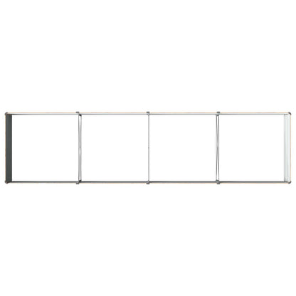 Raised Garden Bed Wood Brown 320 x 80 x 55 cm cold-rolled steel