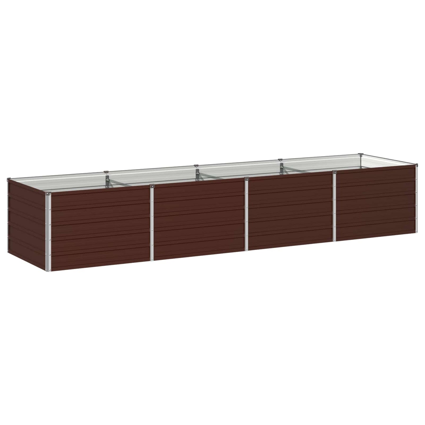 Raised Garden Bed Brown 320 x 80 x 55 cm cold-rolled steel