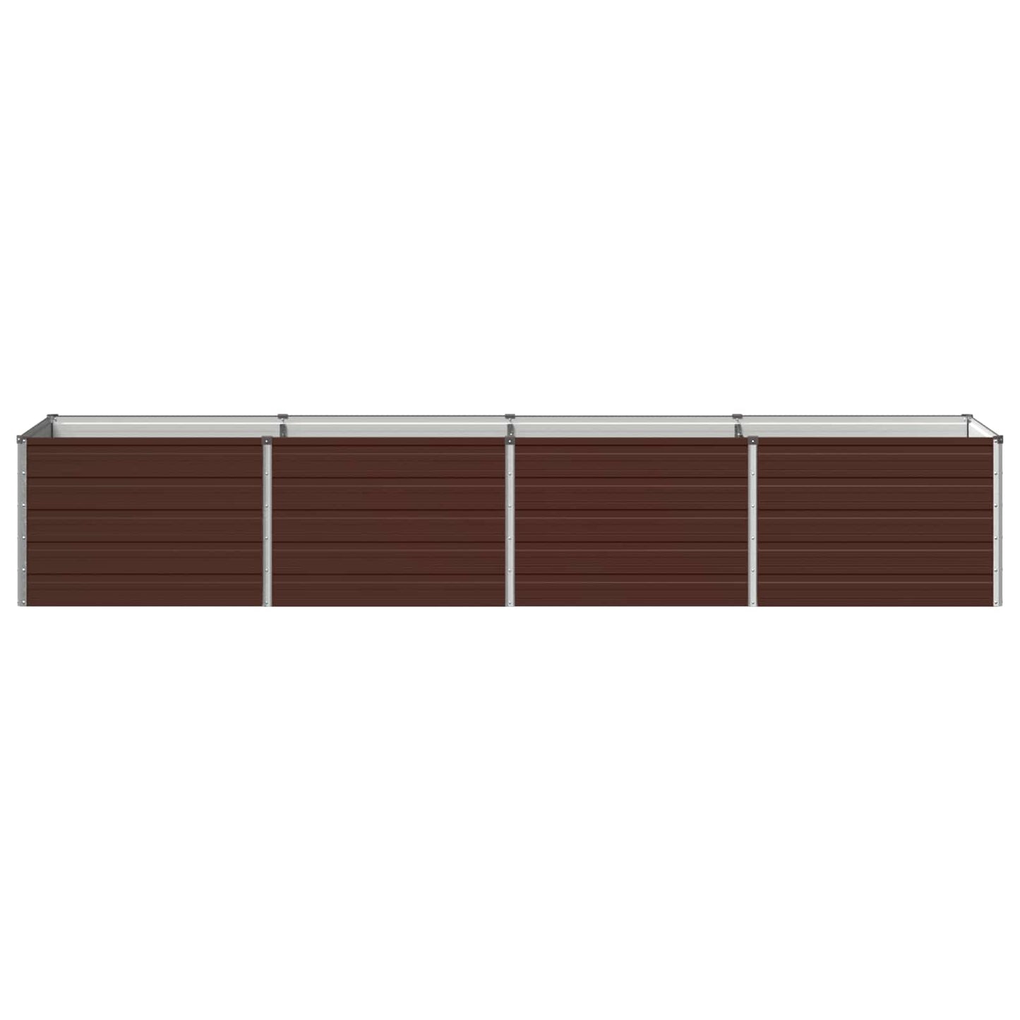 Raised Garden Bed Brown 320 x 80 x 55 cm cold-rolled steel