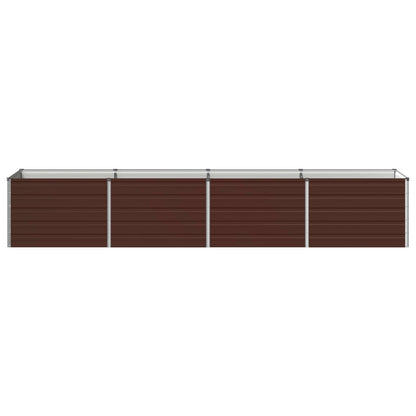 Raised Garden Bed Brown 320 x 80 x 55 cm cold-rolled steel