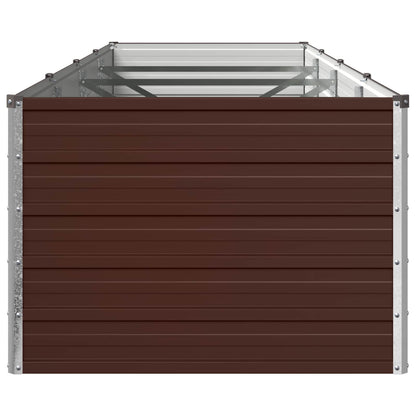 Raised Garden Bed Brown 320 x 80 x 55 cm cold-rolled steel