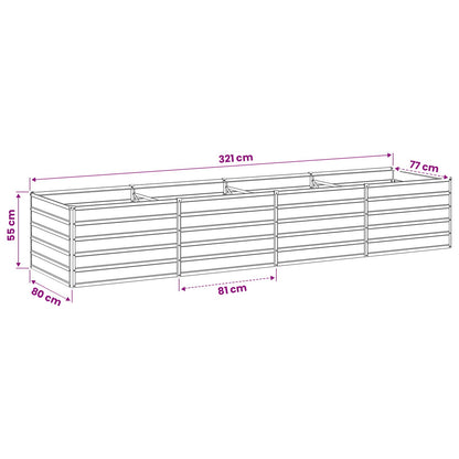 Raised Garden Bed Anthracite 320 x 80 x 55 cm cold-rolled steel