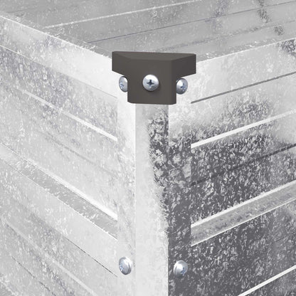 Raised Garden Bed Silver 320 x 80 x 55 cm galvanized
