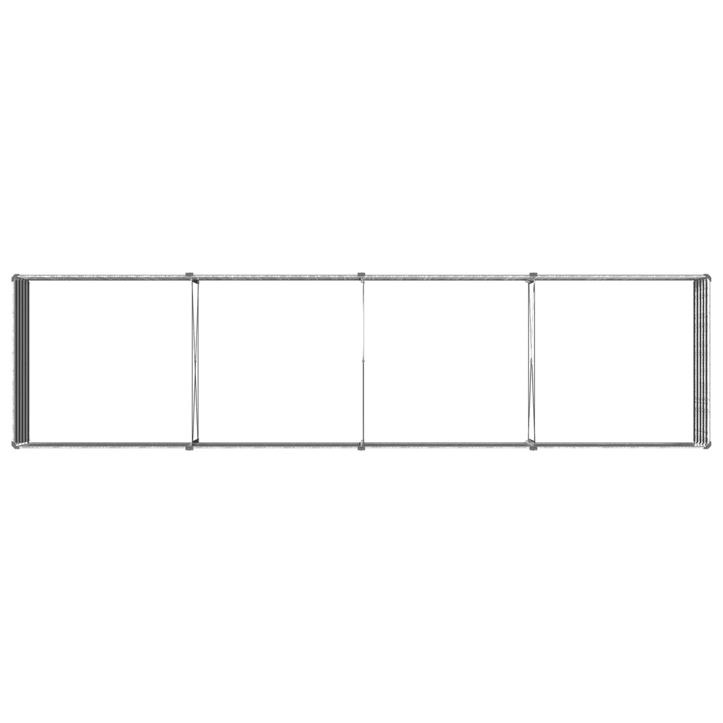 Raised Garden Bed Silver 320 x 80 x 55 cm galvanized