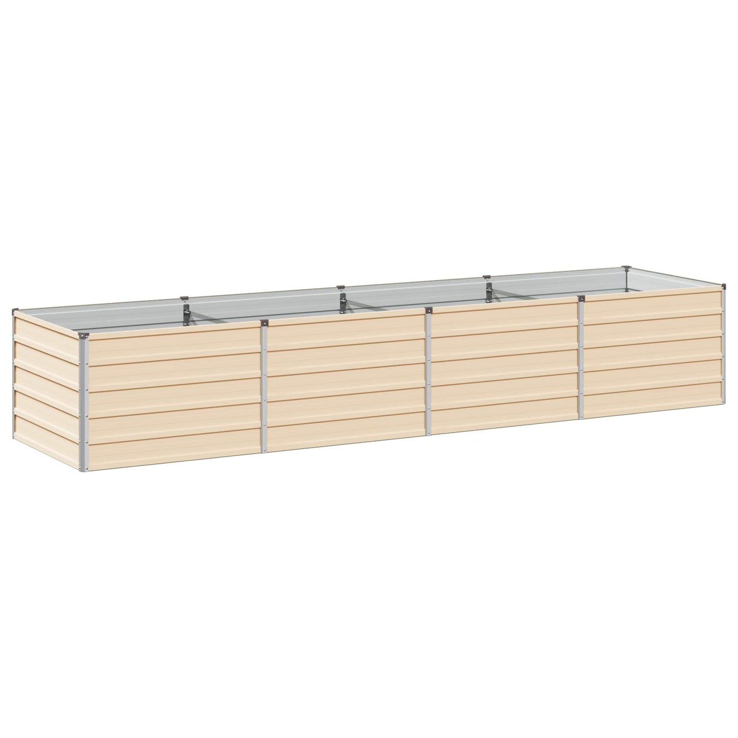 Raised Garden Bed Ivory 320 x 80 x 55 cm cold-rolled steel