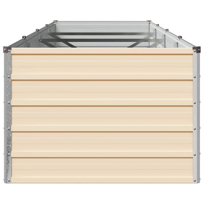 Raised Garden Bed Ivory 320 x 80 x 55 cm cold-rolled steel