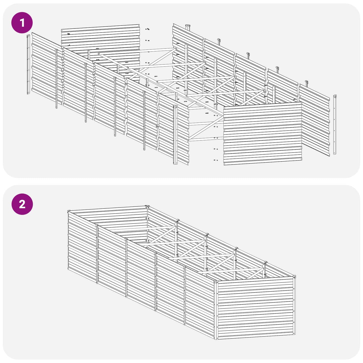 Raised Garden Bed Green 400 x 80 x 55 cm cold-rolled steeel