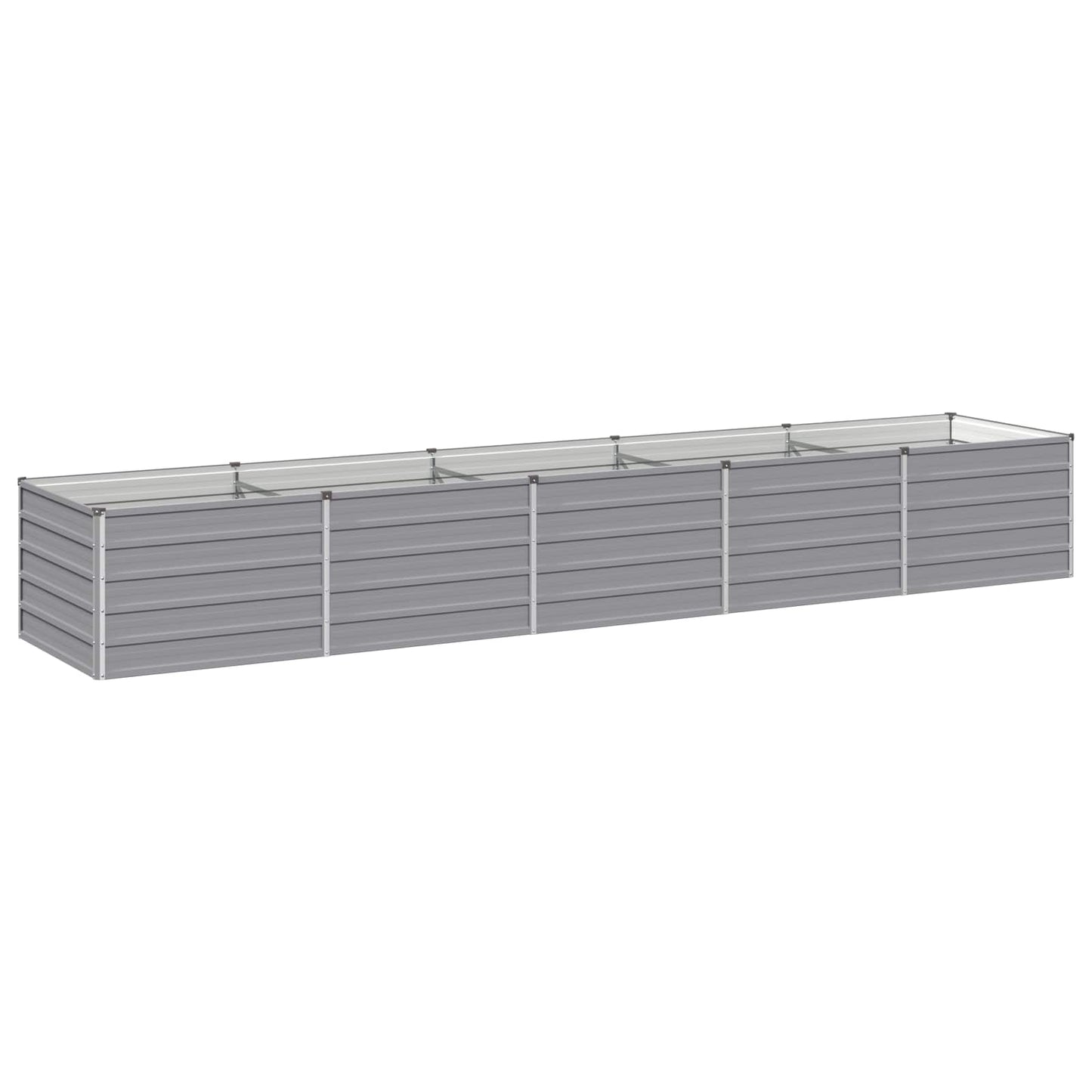 Raised Garden Bed Grey 400 x 80 x 55 cm cold-rolled steel