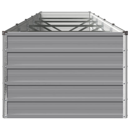 Raised Garden Bed Grey 400 x 80 x 55 cm cold-rolled steel