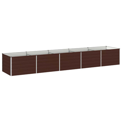 Raised Garden Bed Brown 400 x 80 x 55 cm cold-rolled steel