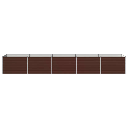 Raised Garden Bed Brown 400 x 80 x 55 cm cold-rolled steel
