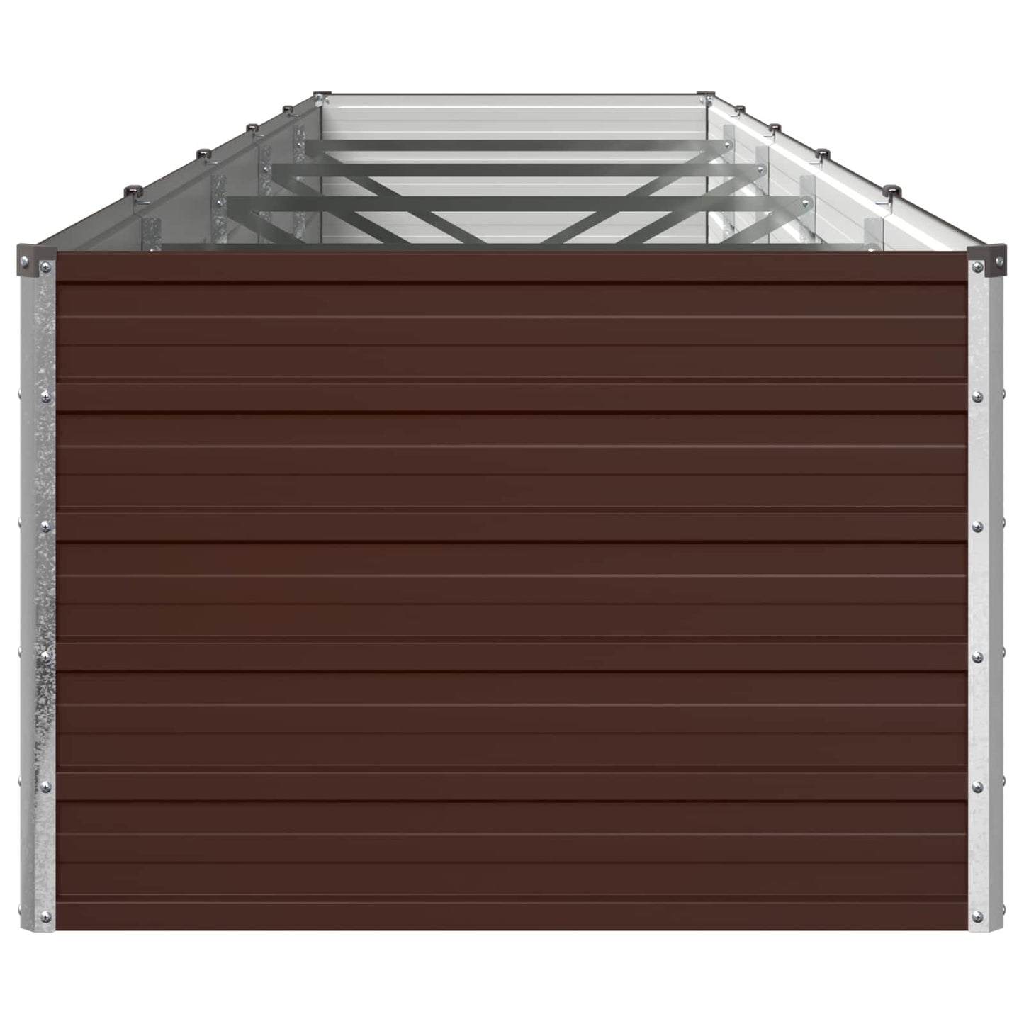 Raised Garden Bed Brown 400 x 80 x 55 cm cold-rolled steel