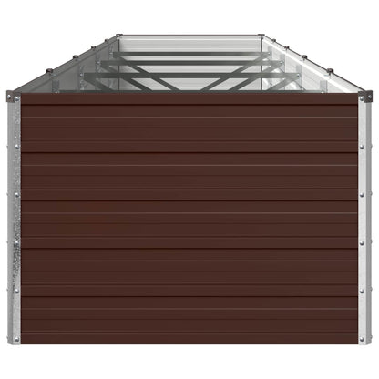 Raised Garden Bed Brown 400 x 80 x 55 cm cold-rolled steel
