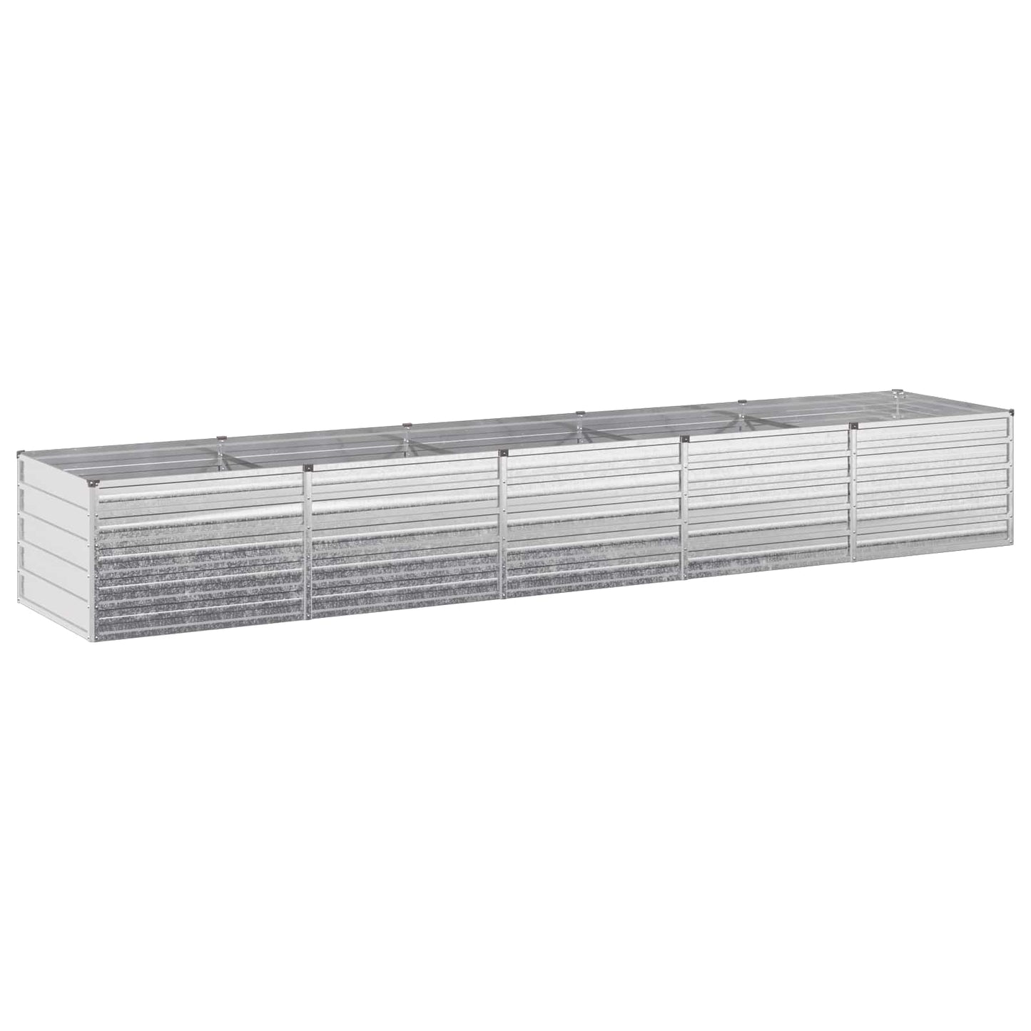 Raised Garden Bed Silver 400 x 80 x 55 cm galvanized