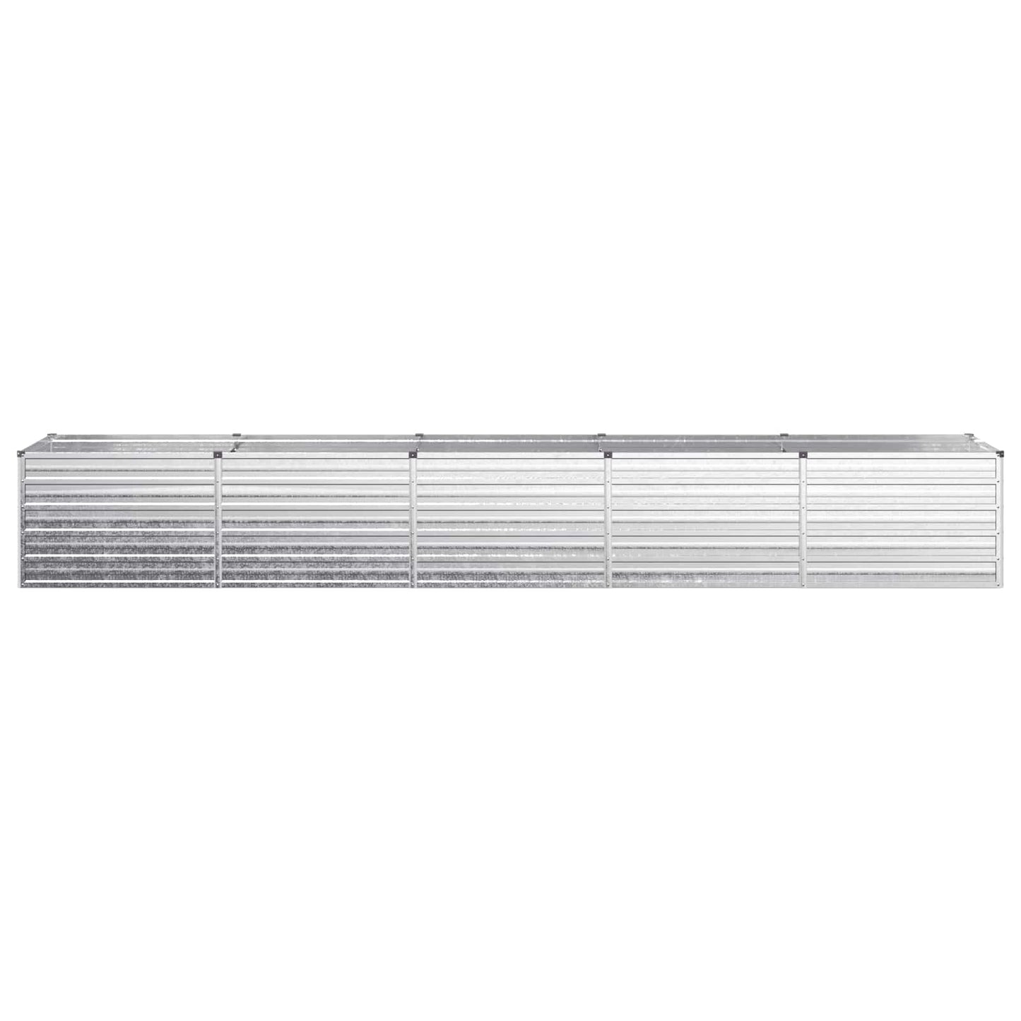 Raised Garden Bed Silver 400 x 80 x 55 cm galvanized
