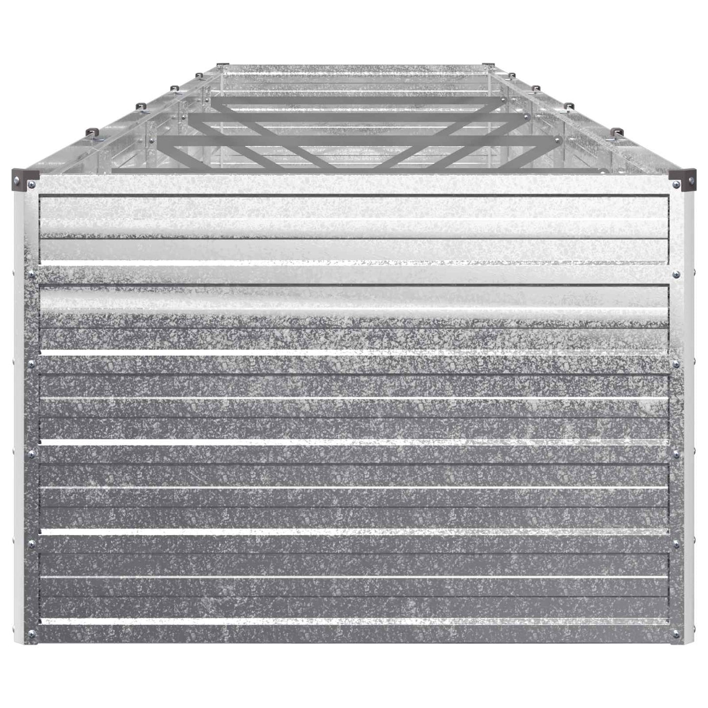 Raised Garden Bed Silver 400 x 80 x 55 cm galvanized