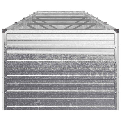 Raised Garden Bed Silver 400 x 80 x 55 cm galvanized