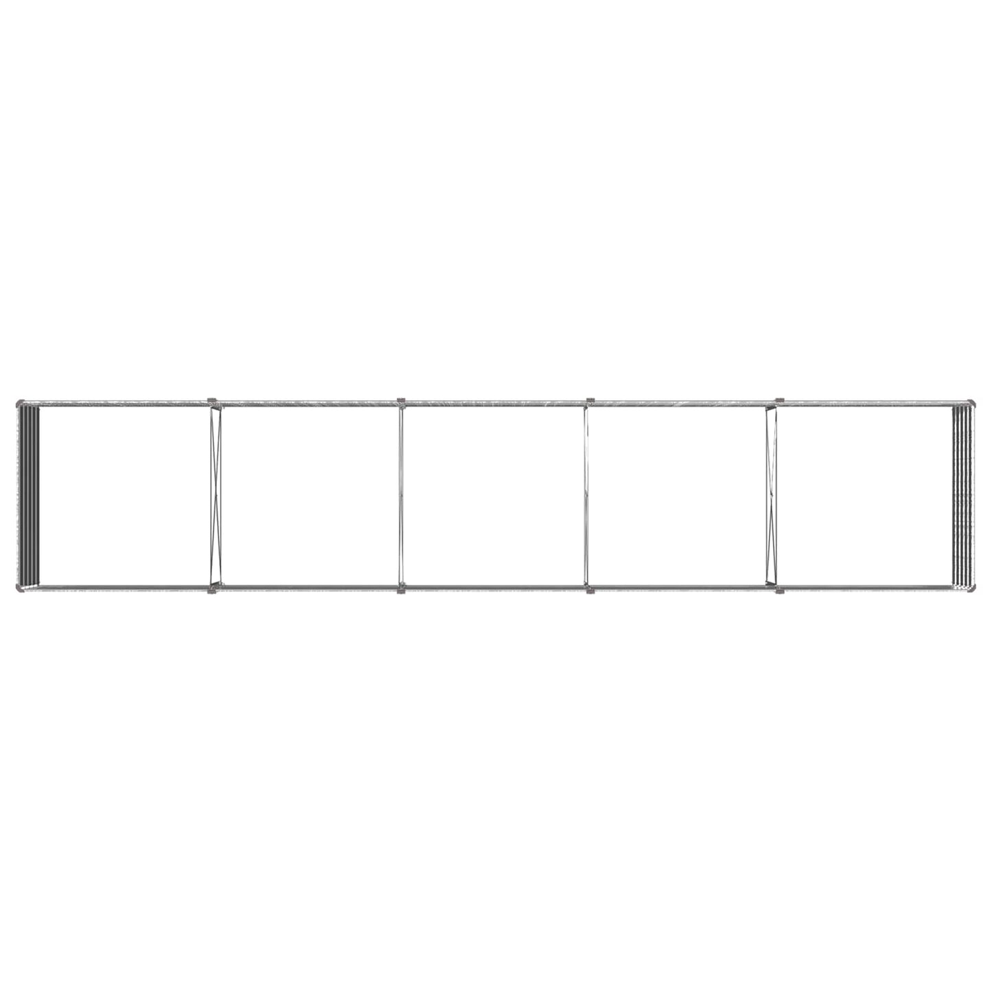 Raised Garden Bed Silver 400 x 80 x 55 cm galvanized
