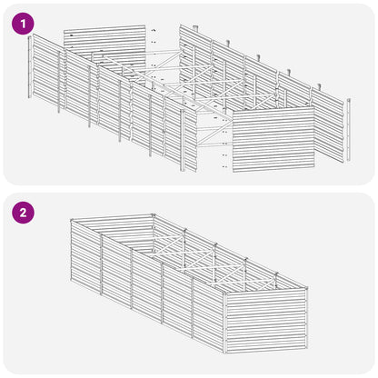 Raised Garden Bed Rusty 400 x 80 x 55 cm corton