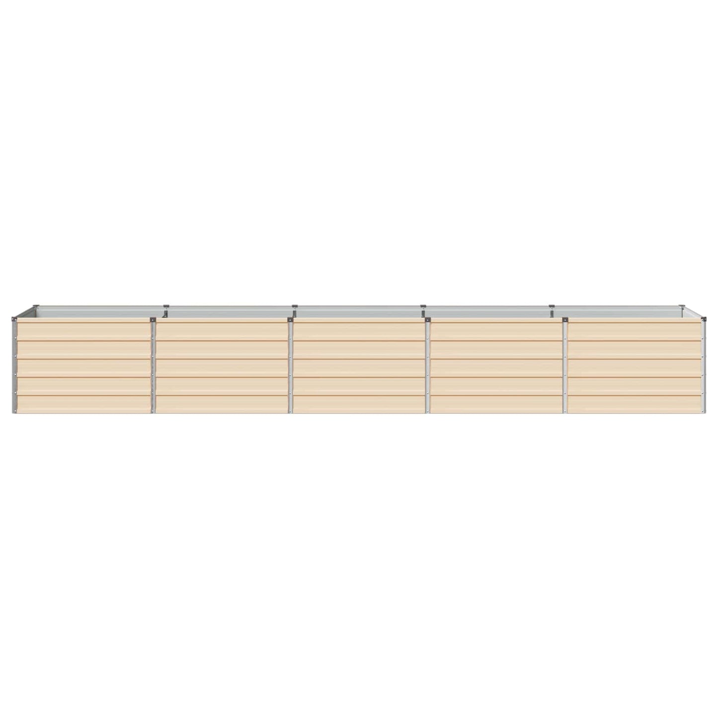 Raised Garden Bed Ivory 400 x 80 x 55 cm cold-rolled steel