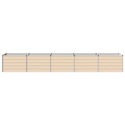 Raised Garden Bed Ivory 400 x 80 x 55 cm cold-rolled steel