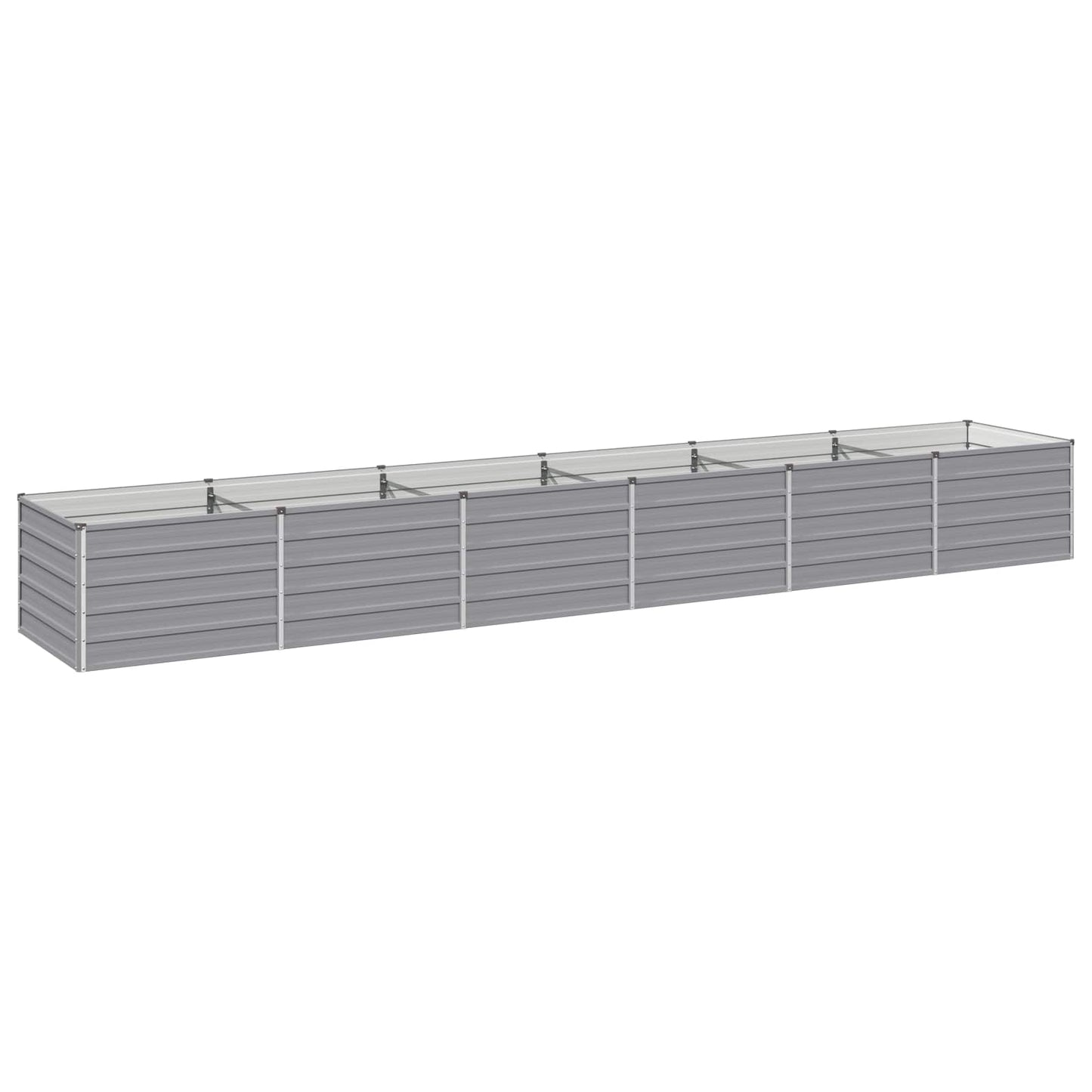 Raised Garden Bed Grey 480 x 80 x 55 cm cold-rolled steel