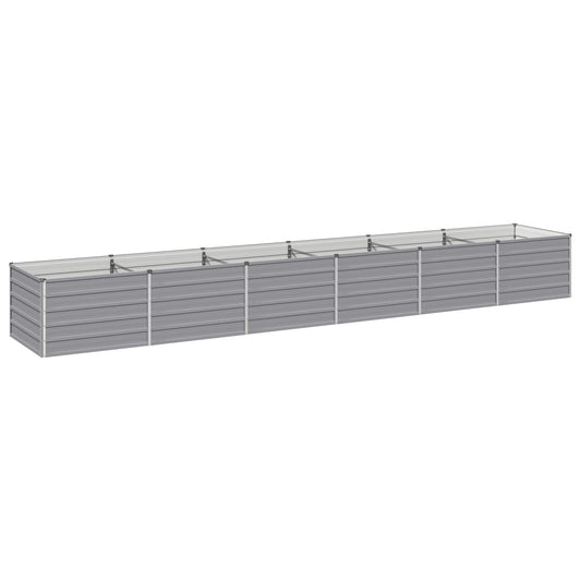 Raised Garden Bed Grey 480 x 80 x 55 cm cold-rolled steel