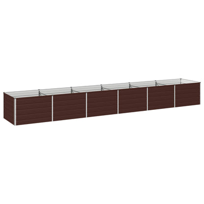 Raised Garden Bed Brown 480 x 80 x 55 cm cold-rolled steel