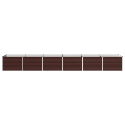 Raised Garden Bed Brown 480 x 80 x 55 cm cold-rolled steel