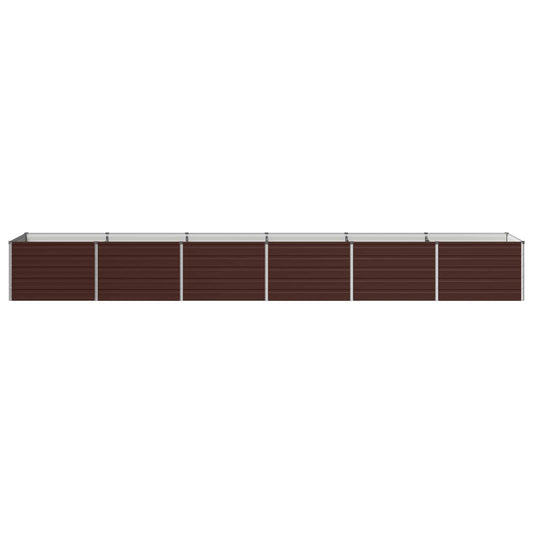 Raised Garden Bed Brown 480 x 80 x 55 cm cold-rolled steel
