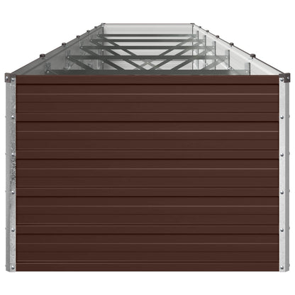 Raised Garden Bed Brown 480 x 80 x 55 cm cold-rolled steel