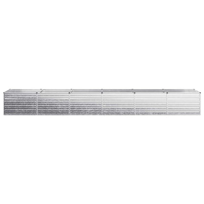 Raised Garden Bed Silver 480 x 80 x 55 cm galvanized