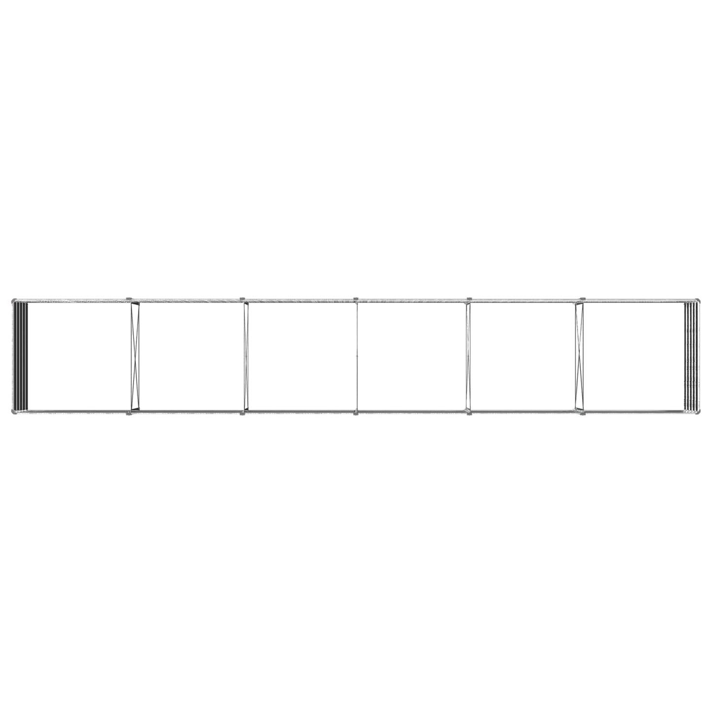 Raised Garden Bed Silver 480 x 80 x 55 cm galvanized