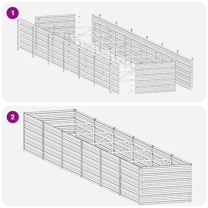 Raised Garden Bed Rusty 480 x 80 x 55 cm corton