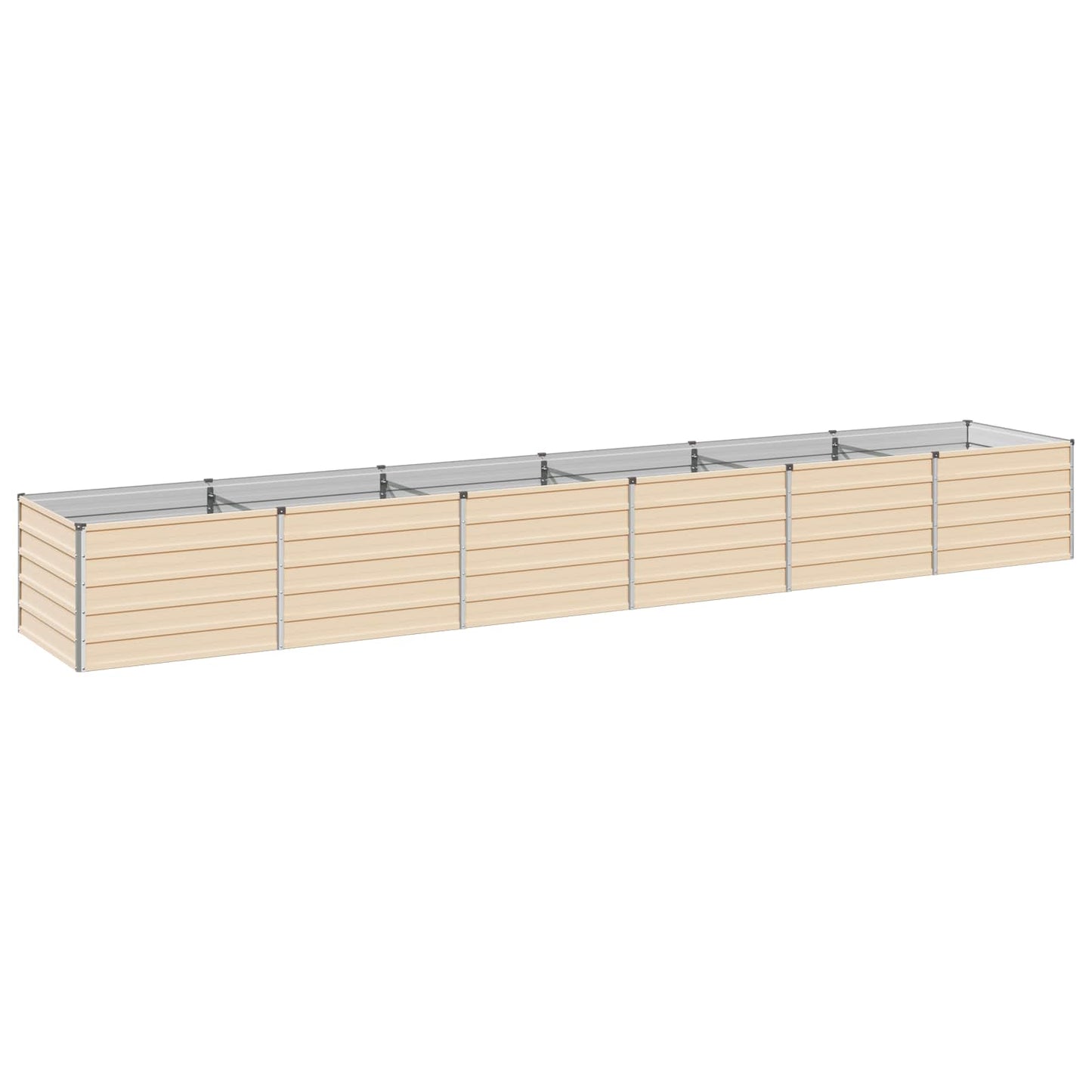 Raised Garden Bed Ivory 480 x 80 x 55 cm cold-rolled steel