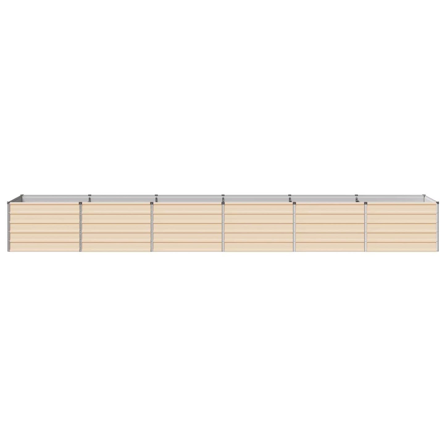 Raised Garden Bed Ivory 480 x 80 x 55 cm cold-rolled steel