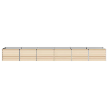 Raised Garden Bed Ivory 480 x 80 x 55 cm cold-rolled steel