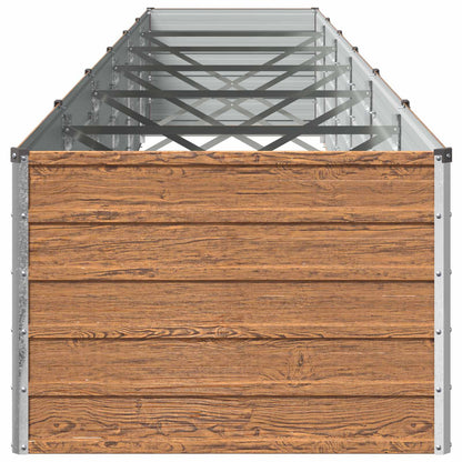 Raised Garden Bed Wood Brown 600 x 80 x 55 cm cold-rolled steel
