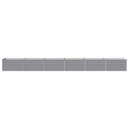 Raised Garden Bed Grey 600 x 80 x 55 cm cold-rolled steel